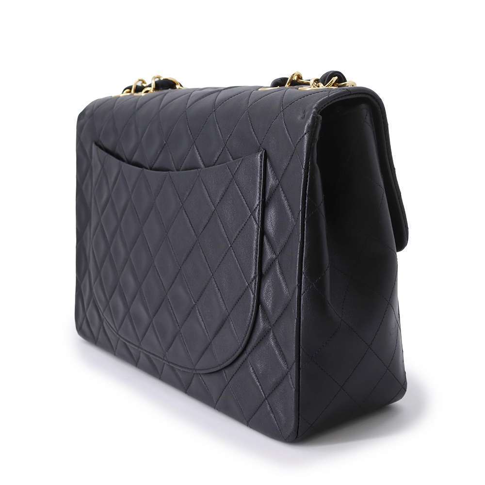 Chanel Big Bag Coco Lambskin Mark Black Matelasse